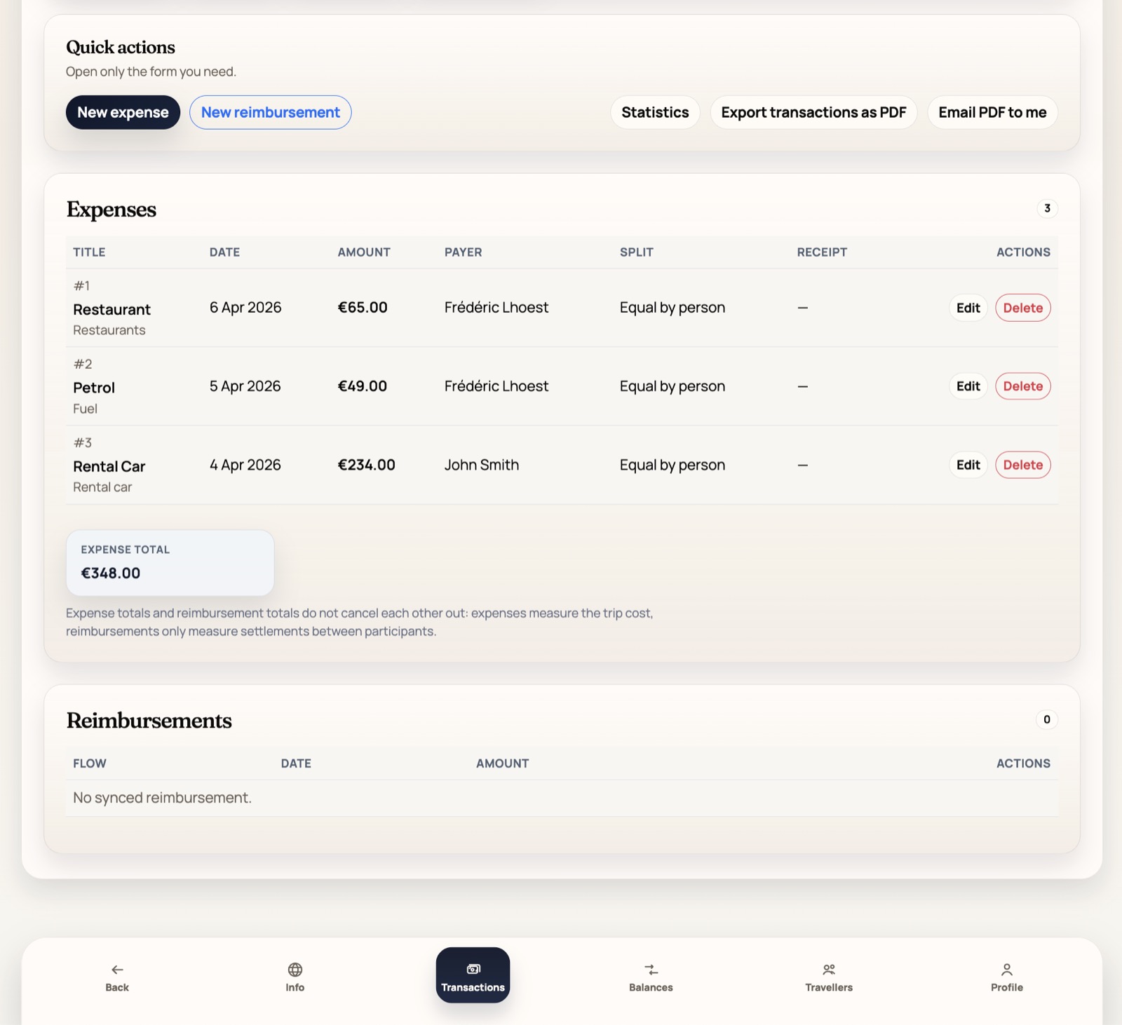 TRIPBILL web preview 4